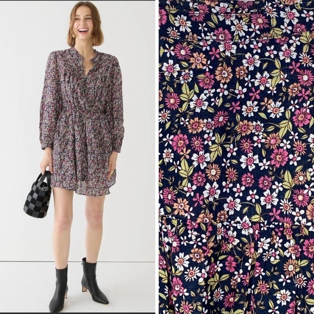 J.Crew‎ NWT Button-Up Mini Dress Sunny Meadows Medium